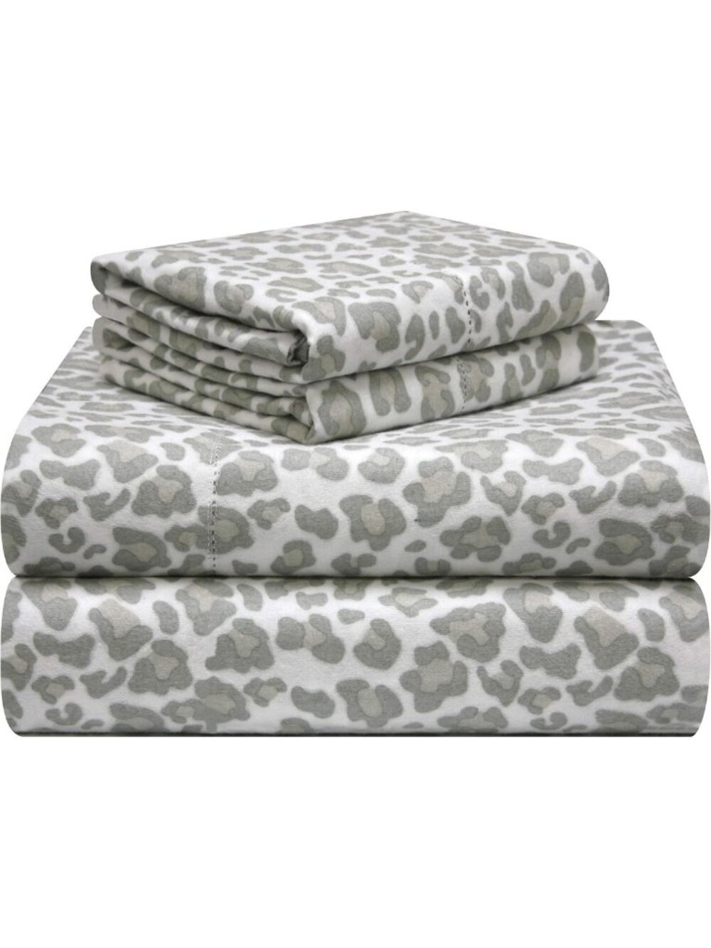 Cozy Twin XL Flannel Sheet Set - 100% Cotton, Velvet Feel, Deep Pockets, Leopard